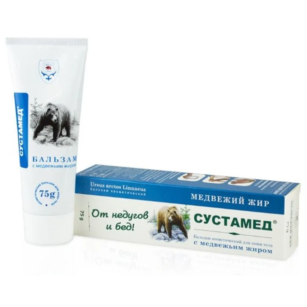 Sustamed balm cosmetic for skin body with bear fat 75 g