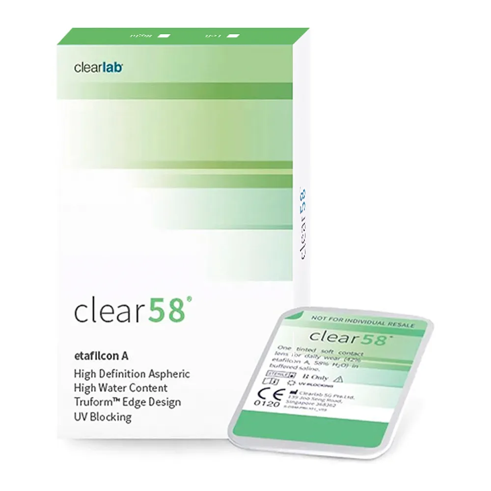 Clear58 Contact Lenses Monthly Replacement 8.7/14.0 /-2.00 / 6 pcs.