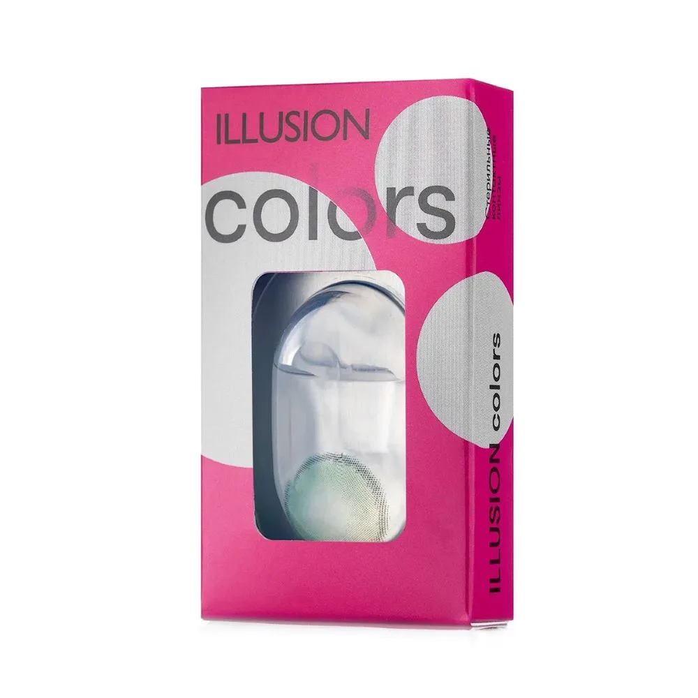 Illusion Colors Elegance Green Soft Contact Lenses Quarterly Replacement 8.6 14.0 2 pcs. -3.50