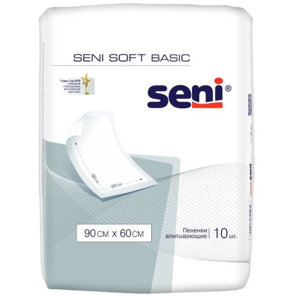 Seni Soft Basic Hygienic Pads 90x60 cm 10 pcs.