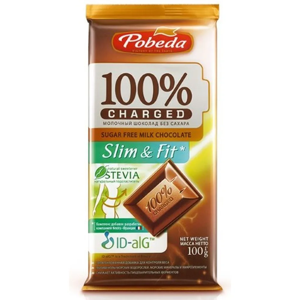 Charged Milk Chocolate Sugar-Free Slim &amp; Fit 100 g