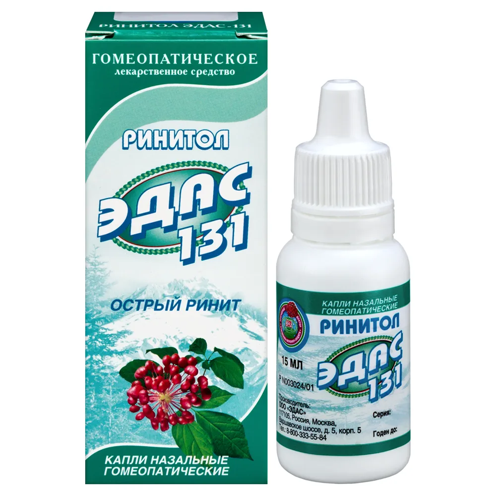 Edas-131 Rinitol Nasal Drops Homeopathic 15 ml