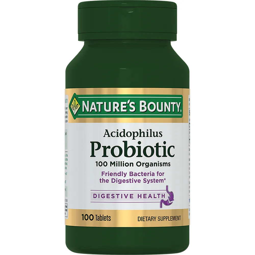Nature's Bounty Acidophilus Probiotic 100 tablets 200 mg