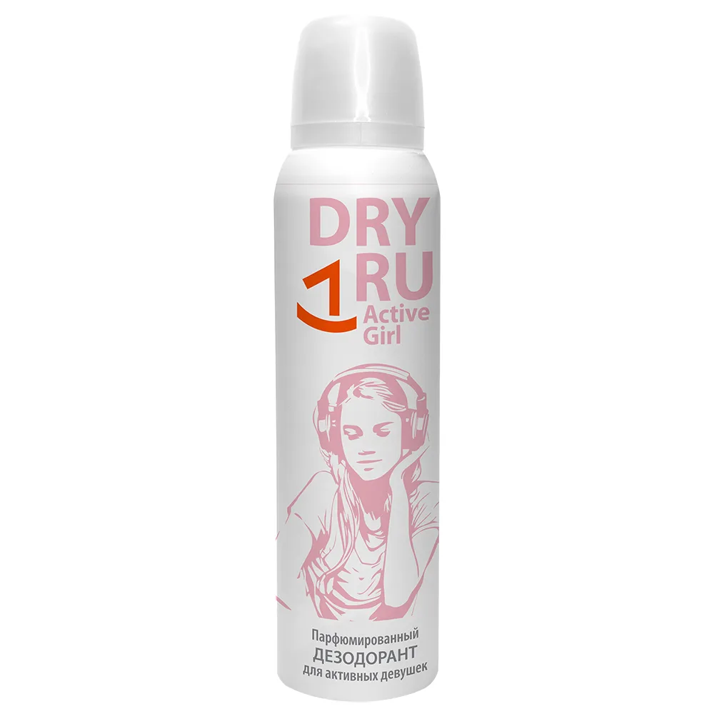Dry ru Active Girl Perfumed Deodorant for Girls 125 ml