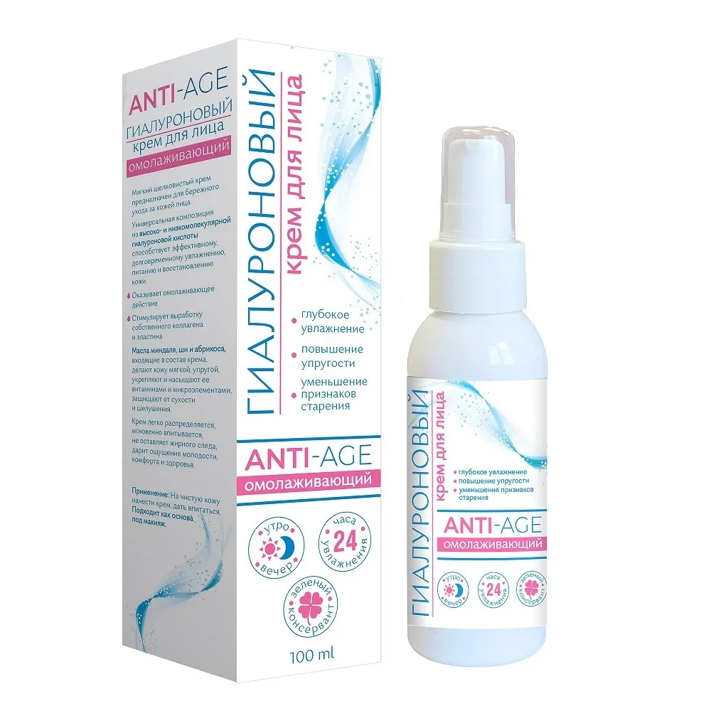 Hyaluronic anti-age cream for face 100 ml