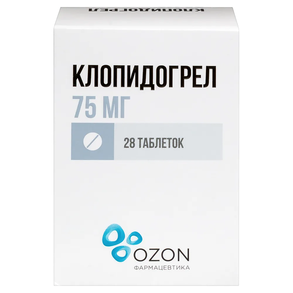 Clopidogrel 75 mg 28 coated tablets canister