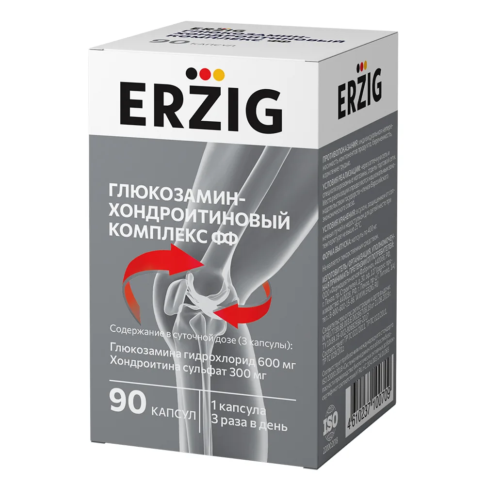Erzig Glucosamine-Chondroitin Complex 90 capsules 400 mg