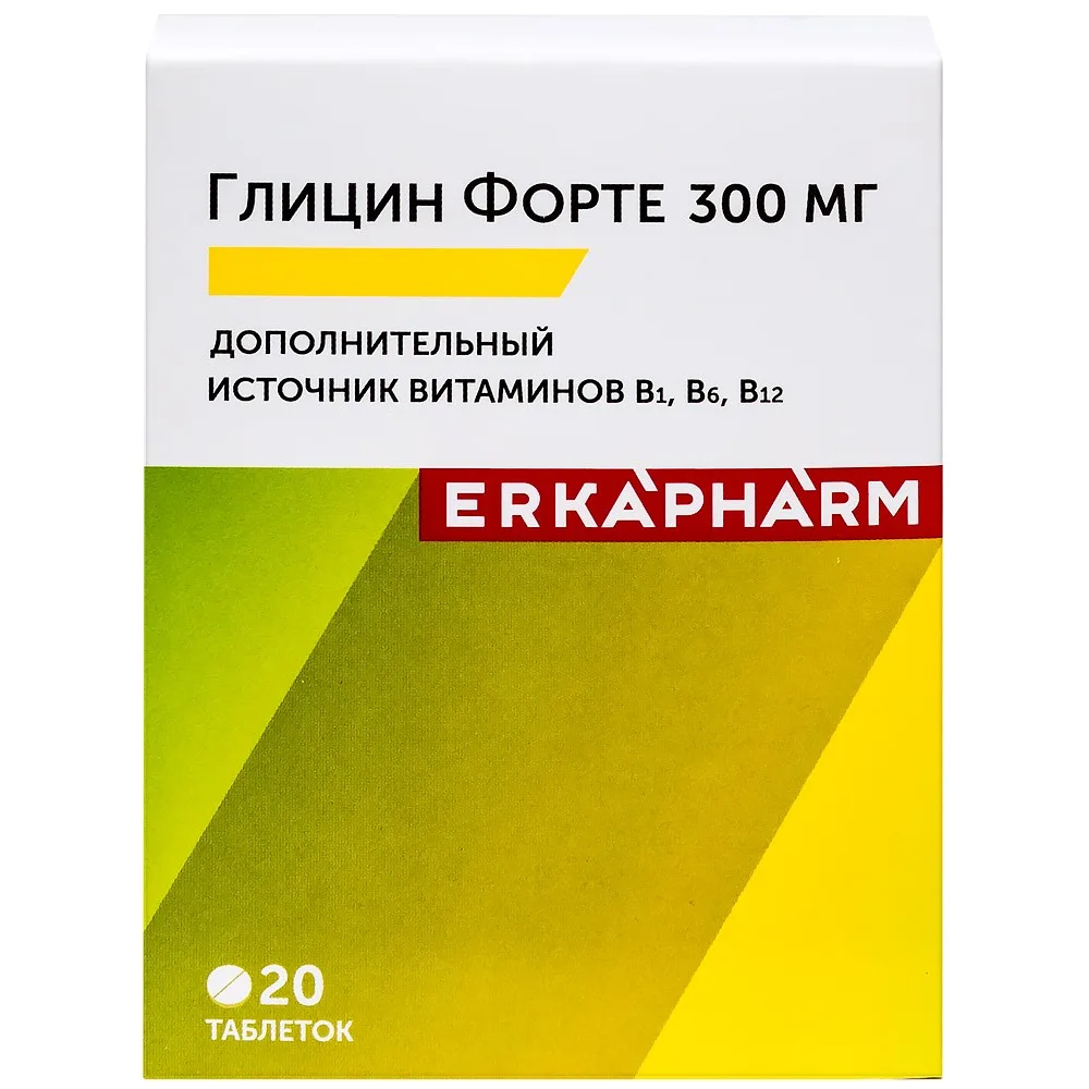 Erkapharm Glycine Forte 300 mg 20 lozenges 0.6 g