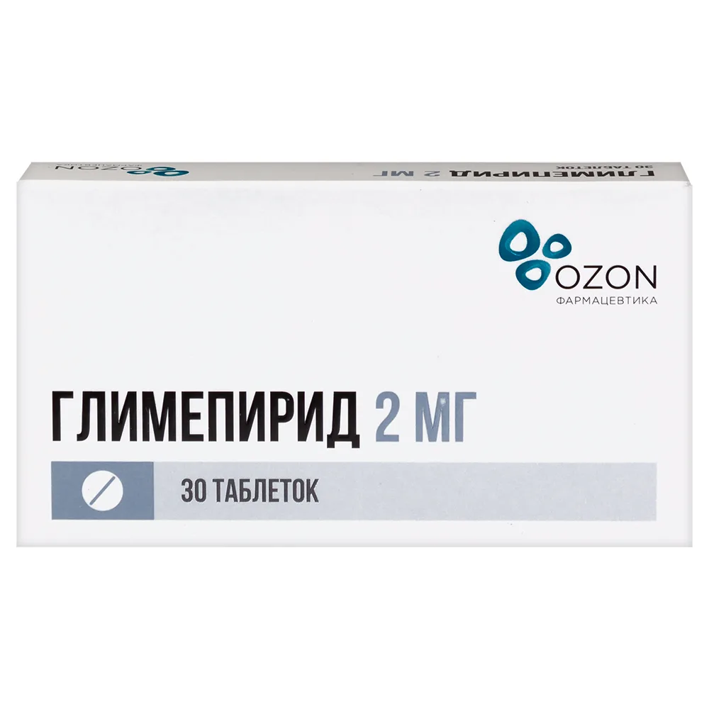 Glimepiride 2 mg 30 tablets
