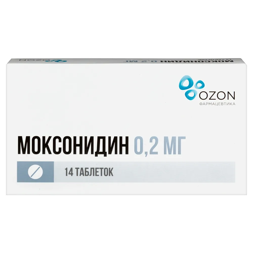 Moxonidine 0.2 mg 14 coated tablets