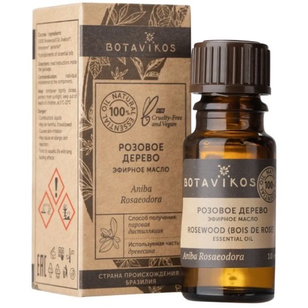 Botavikos oil essential rosewood 10 ml in individual packaging