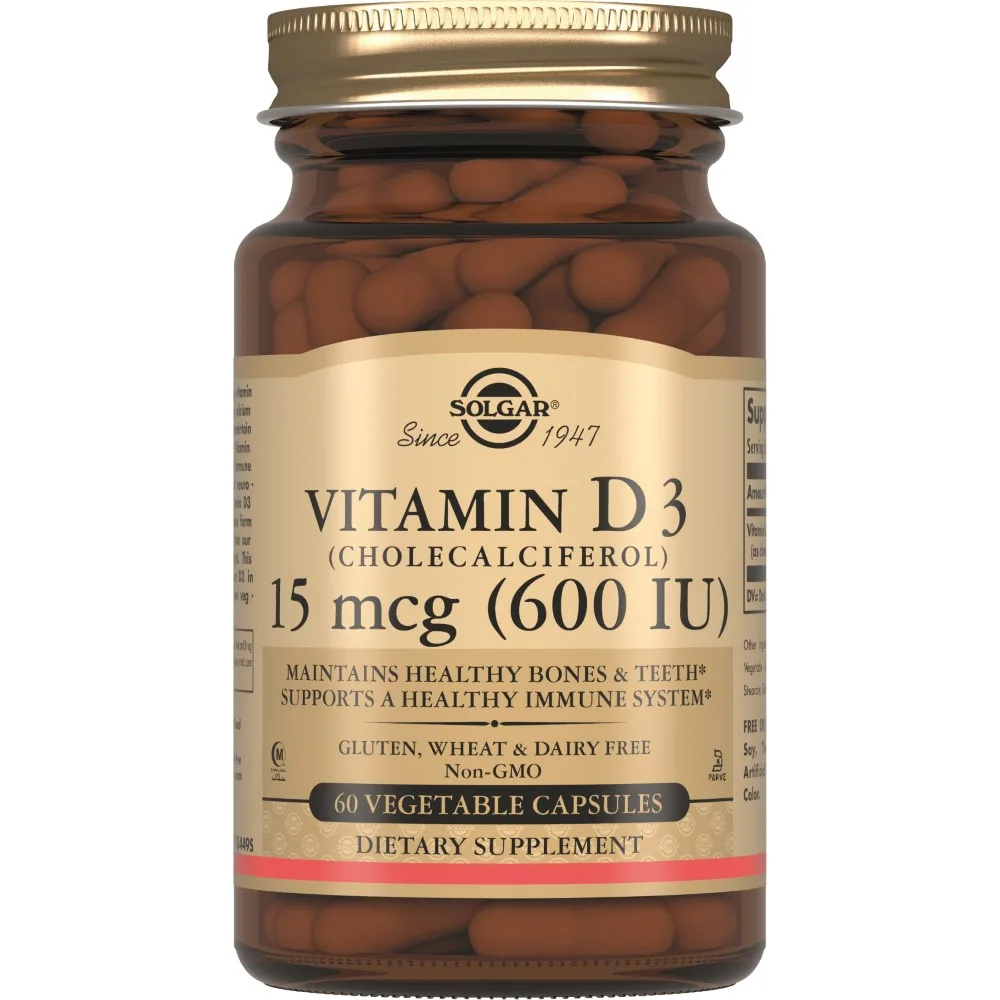 Solgar vitamin D3 600 IU 60 capsules 240 mg