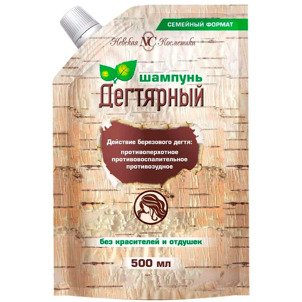 Nevskaya Kosmetika Tar Shampoo 500 ml/Doypack