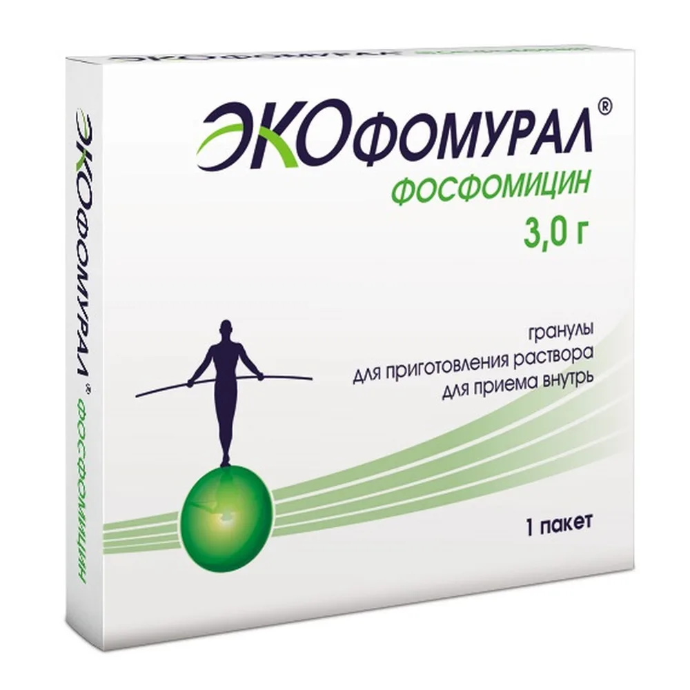 Ecofomural 3 g 1 pc granules for solution preparation for oral administration