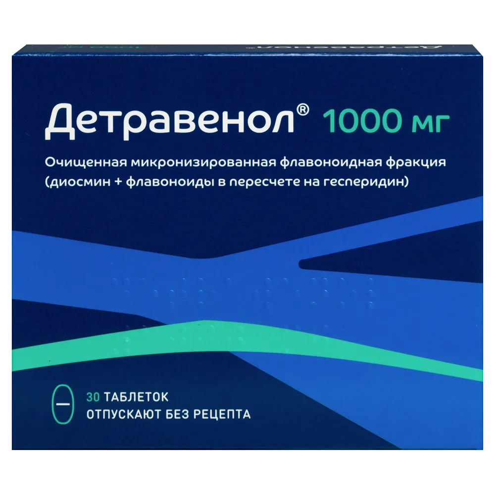 Detravenol 1 g 30 coated tablets