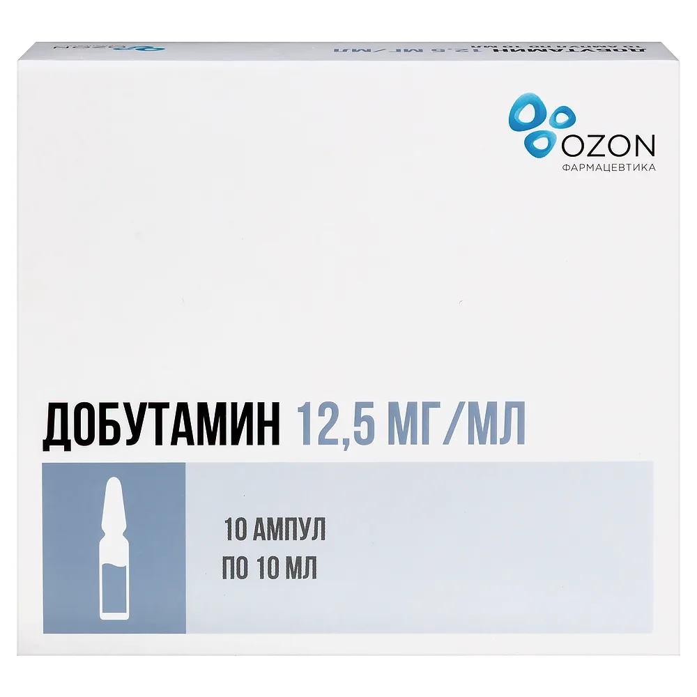 DOBUTAMINE 0.0125/ML 10ML N10 AMP CONC FOR SOLUTION FOR INFUSION /OZON