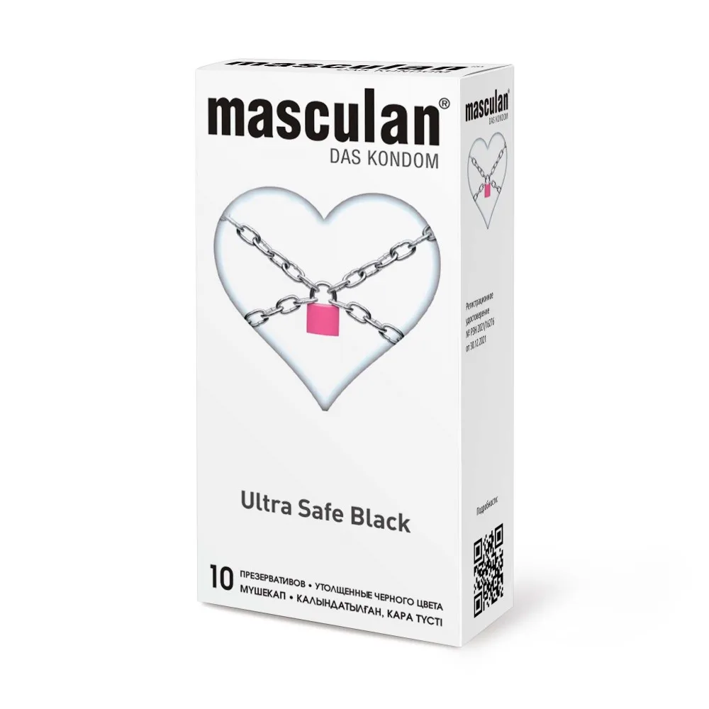 Masculan Ultra Safe Black Condoms 10 pcs.