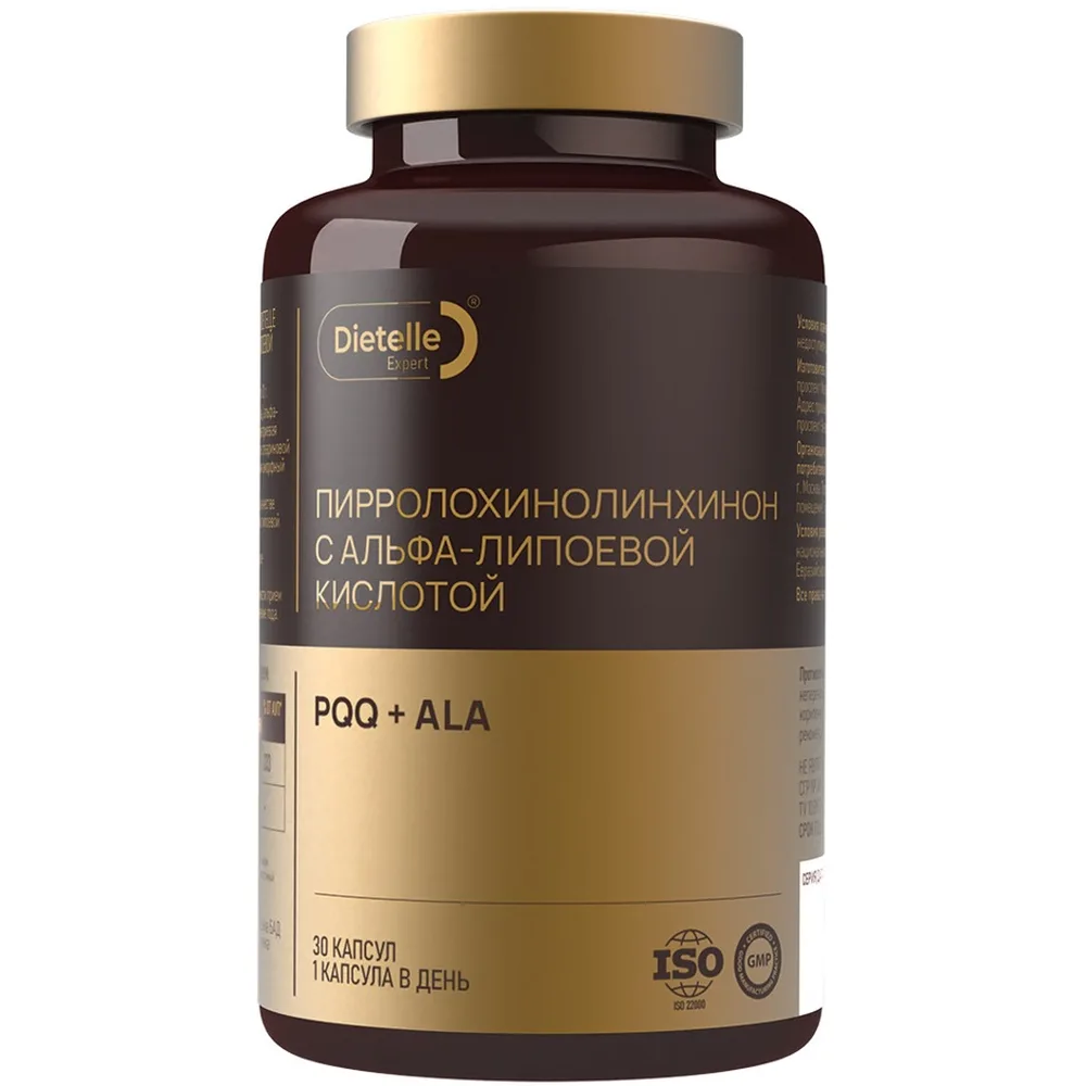 Dietelle Expert Pyrroloquinoline Quinone with Alpha-Lipoic Acid 30 Capsules 0.4 g