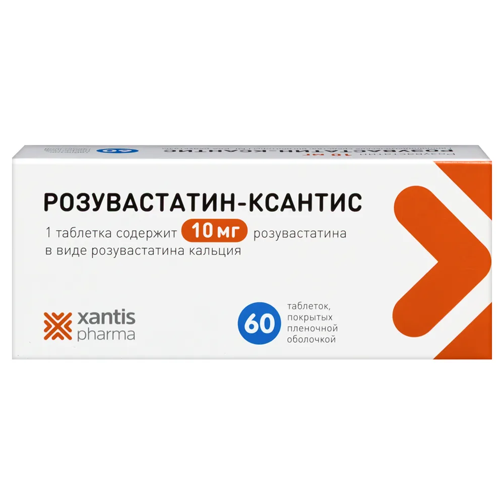Rosuvastatin-Xantis 10 mg 60 tablets, film-coated