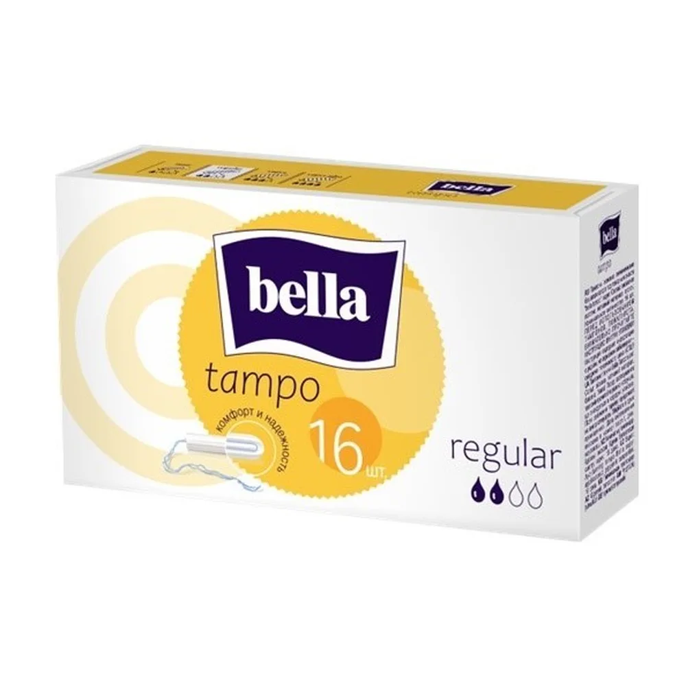 Bella Tampo Women's Hygienic Tampons Without Applicator Regular 16 pcs.