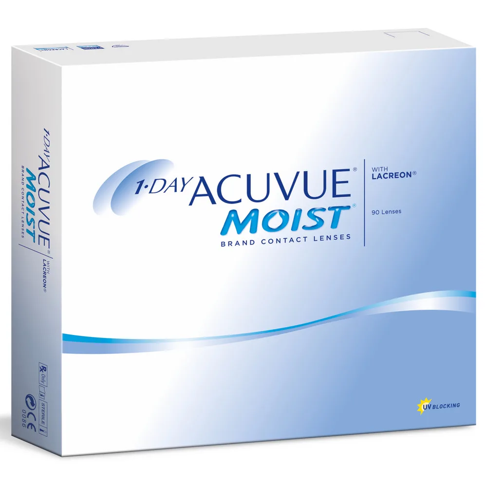 Acuvue 1-Day Moist Daily Contact Lenses 8.5/14.2 -2.75