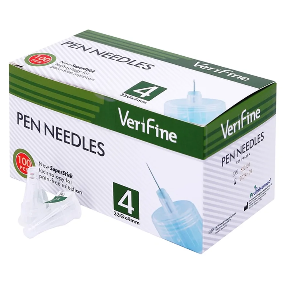 Verifine sterile needles for insulin pen syringes 0.20 (33g) x 4 mm 100 pcs.