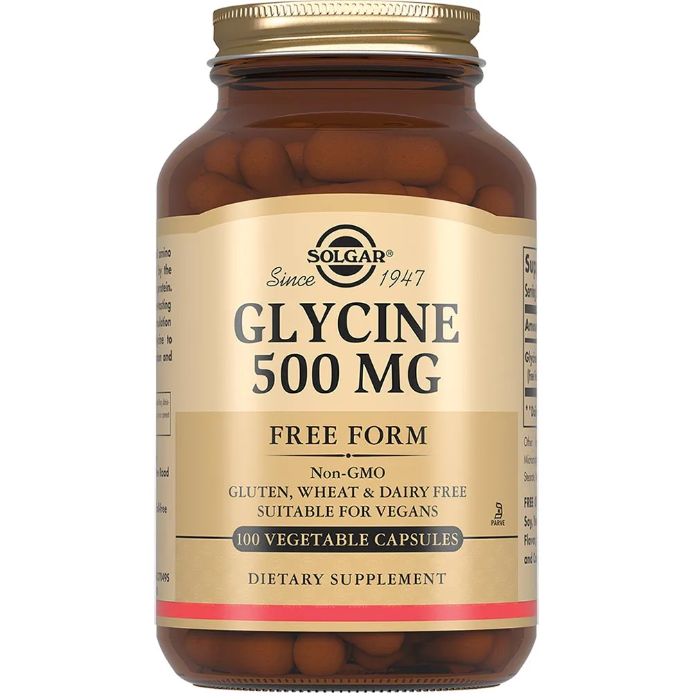 Solgar Glycine 500 mg 100 capsules 735 mg