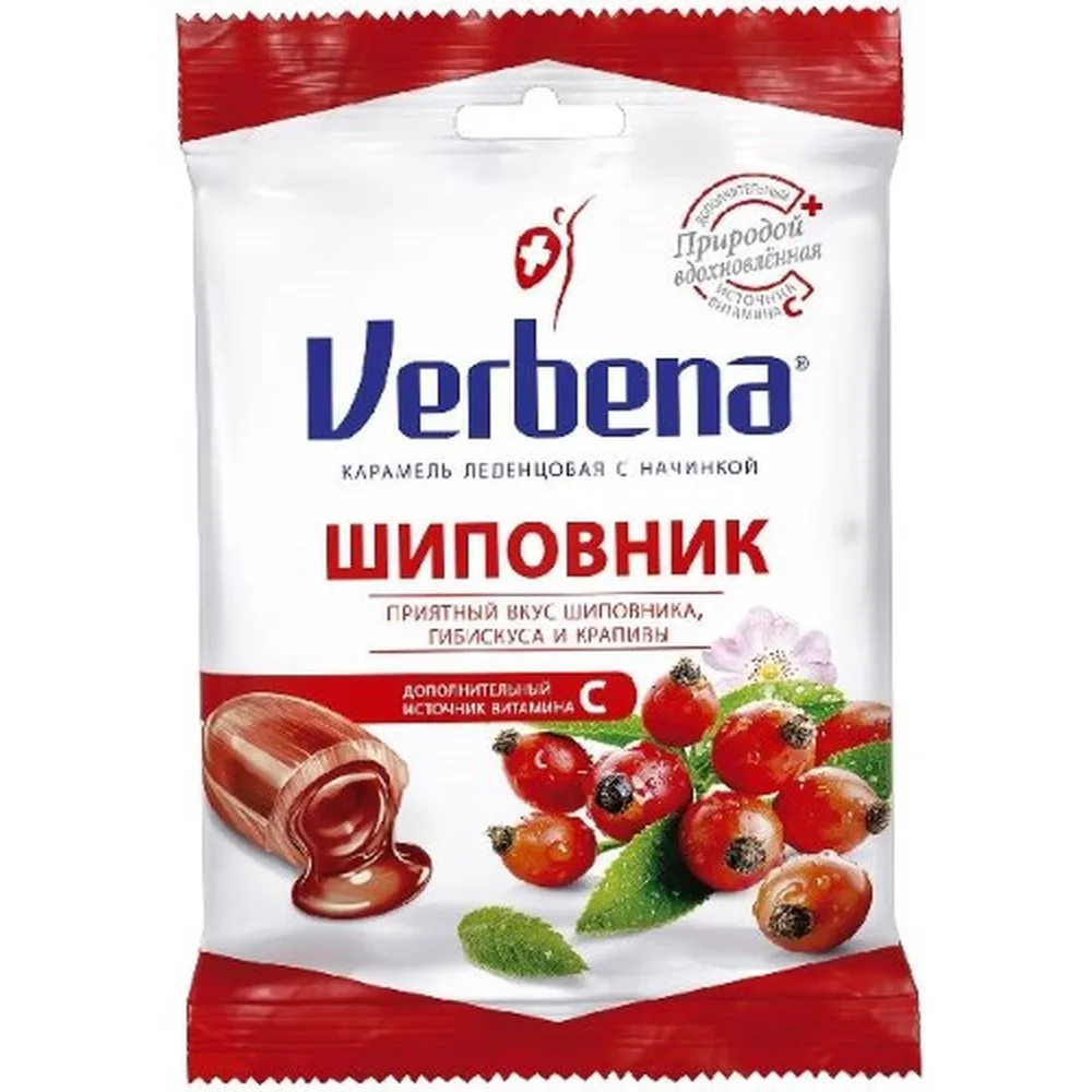 Verbena Rosehip Caramel Candies with Filling 60 g