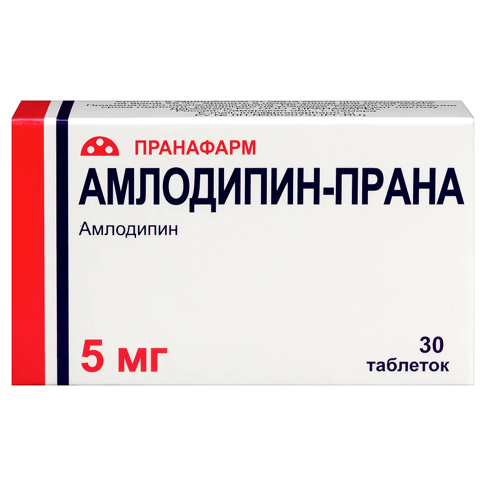 Amlodipine-Prana 5 mg 30 tablets
