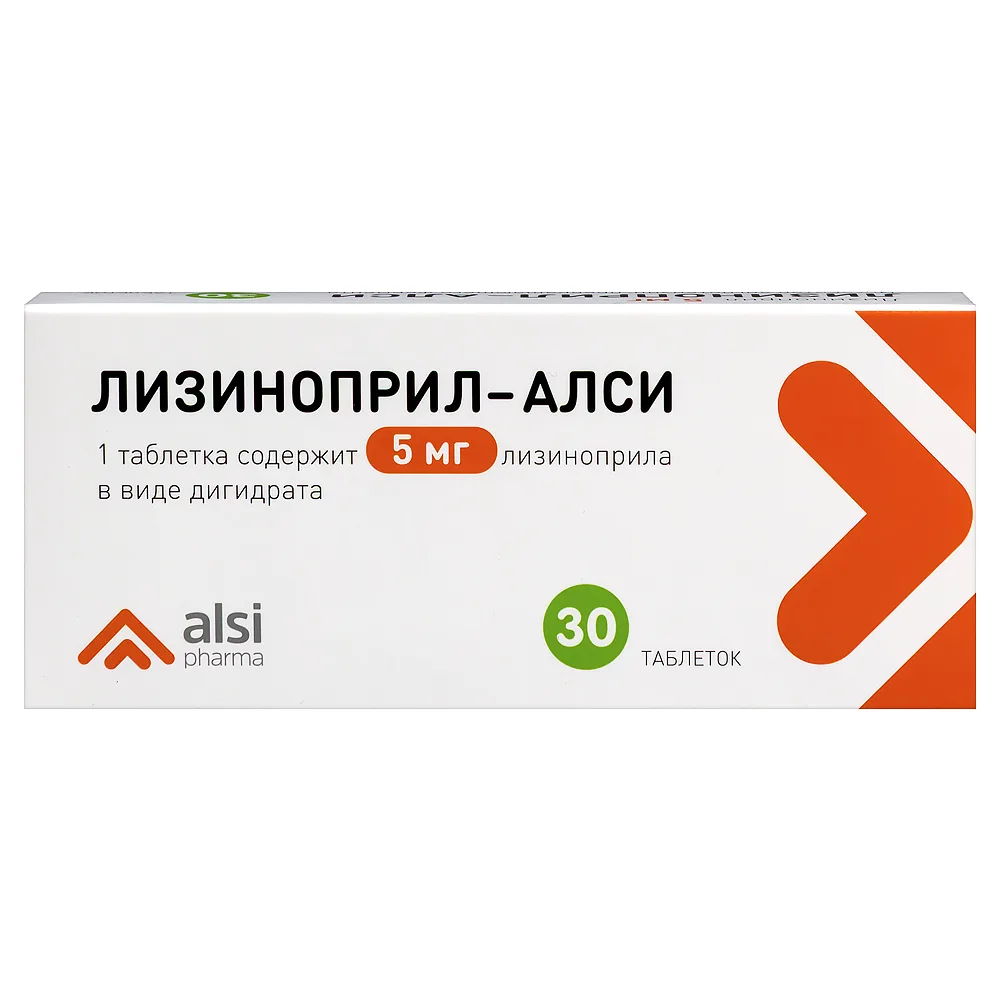 Lisinopril-Alsi 5 mg 30 tablets