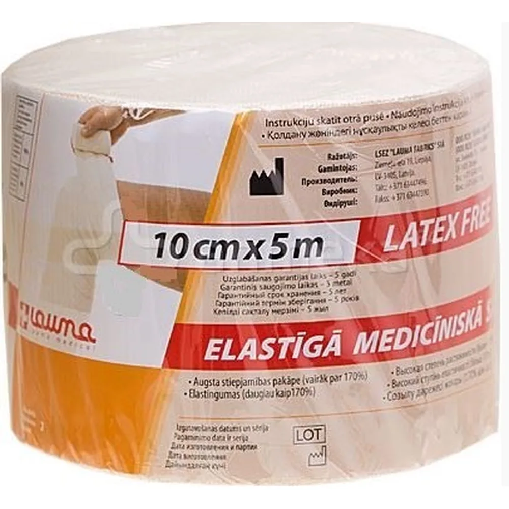 Lauma Elastic Bandage 10 cm x 5 m