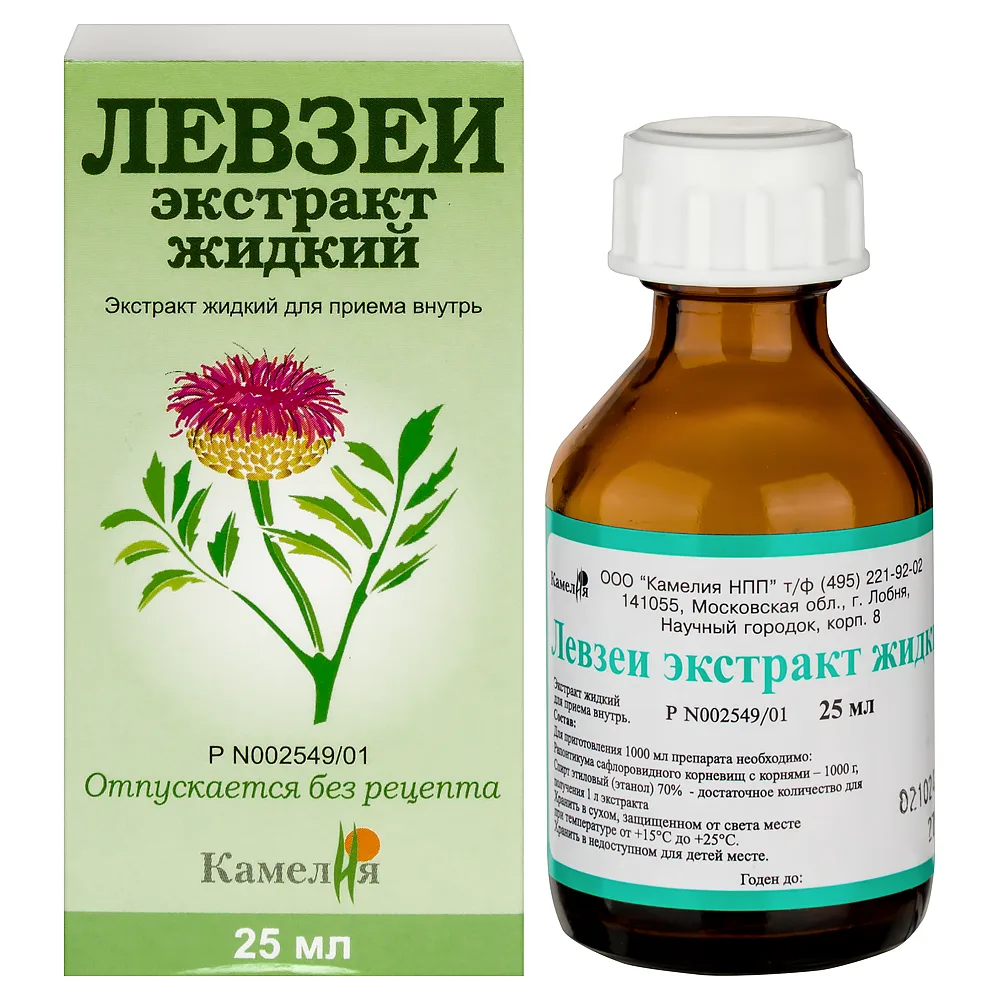 Leuzea Liquid Extract 25 ml Bottle Liquid Extract for Oral Use