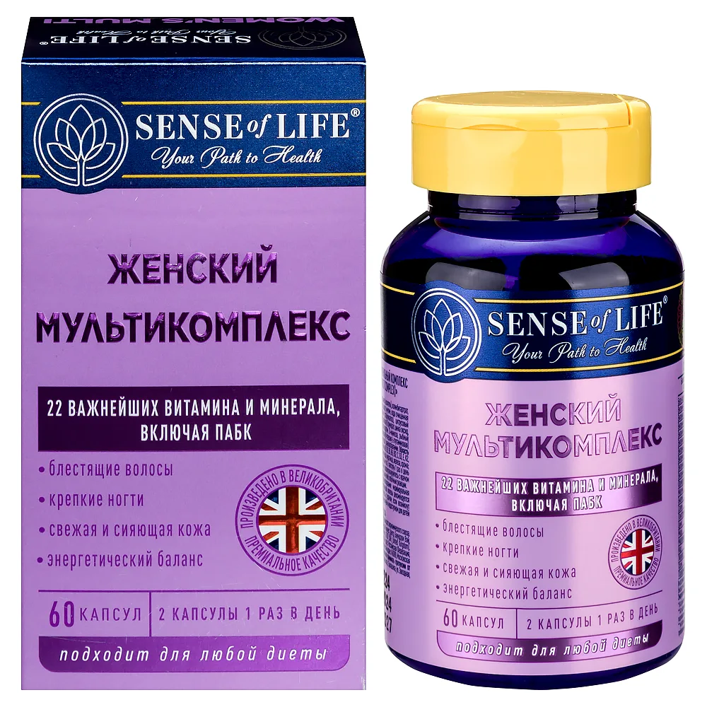 Sense of Life Women's Multivitamin and Mineral Complex 60 capsules 723 mg