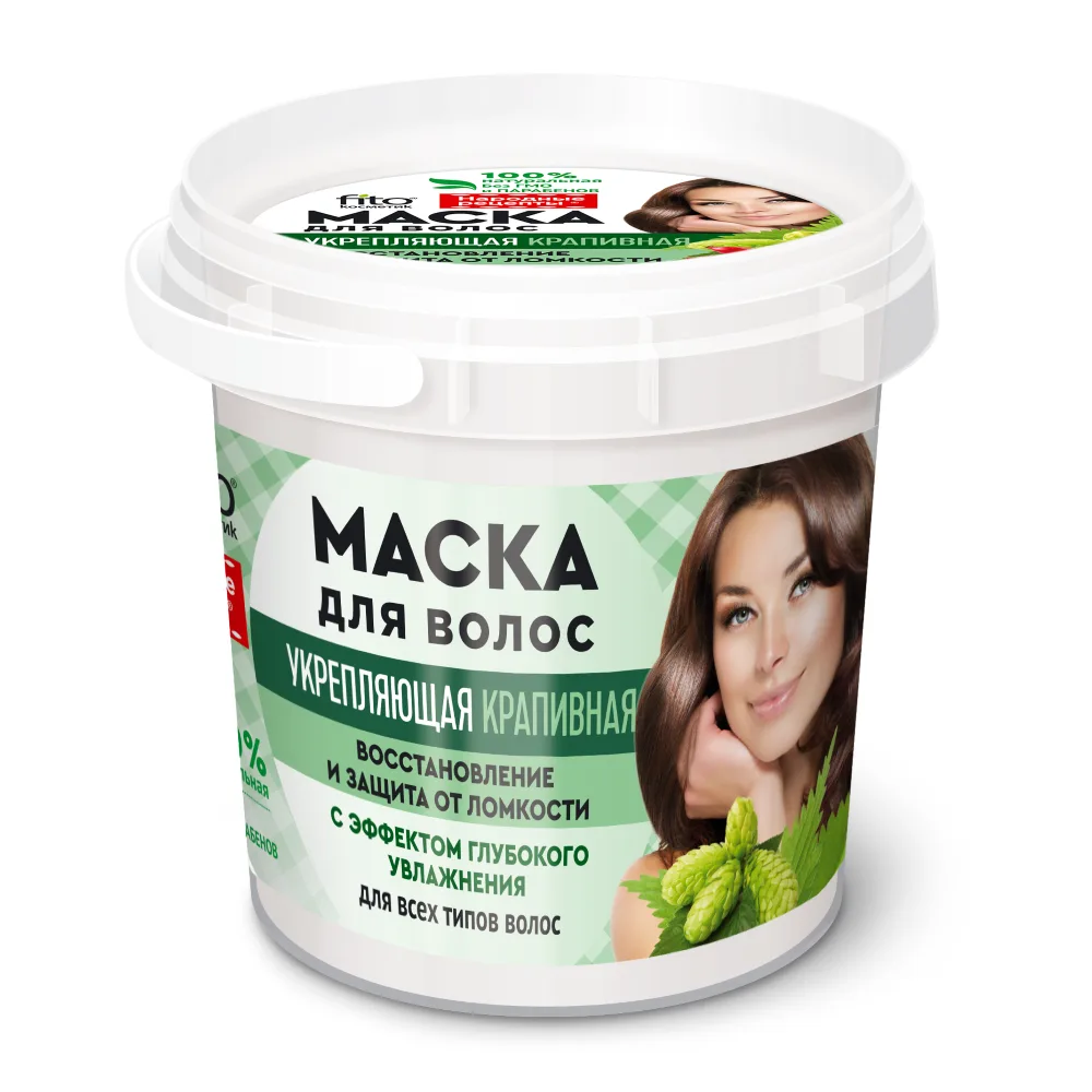 Fito Cosmetic Folk Recipes Strengthening Nettle Hair Mask 155 ml