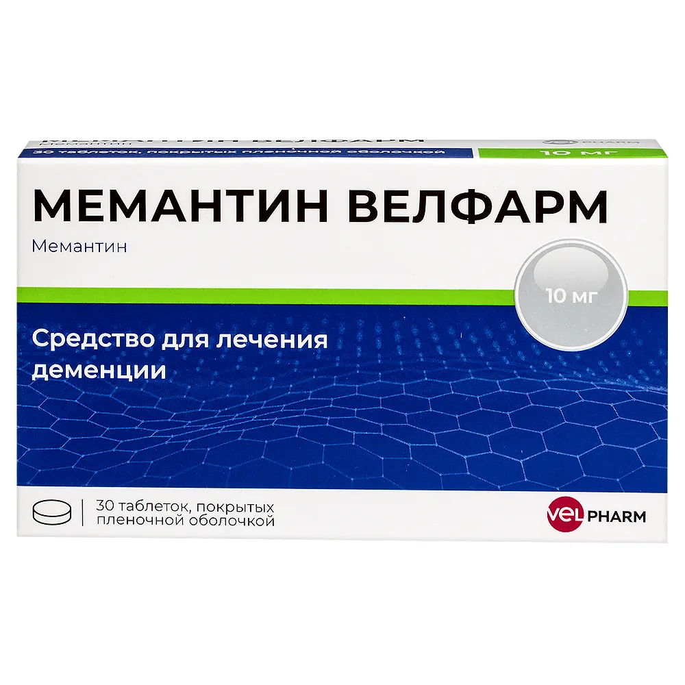 Memantine Velfarm 10 mg 30 tablets film-coated blister