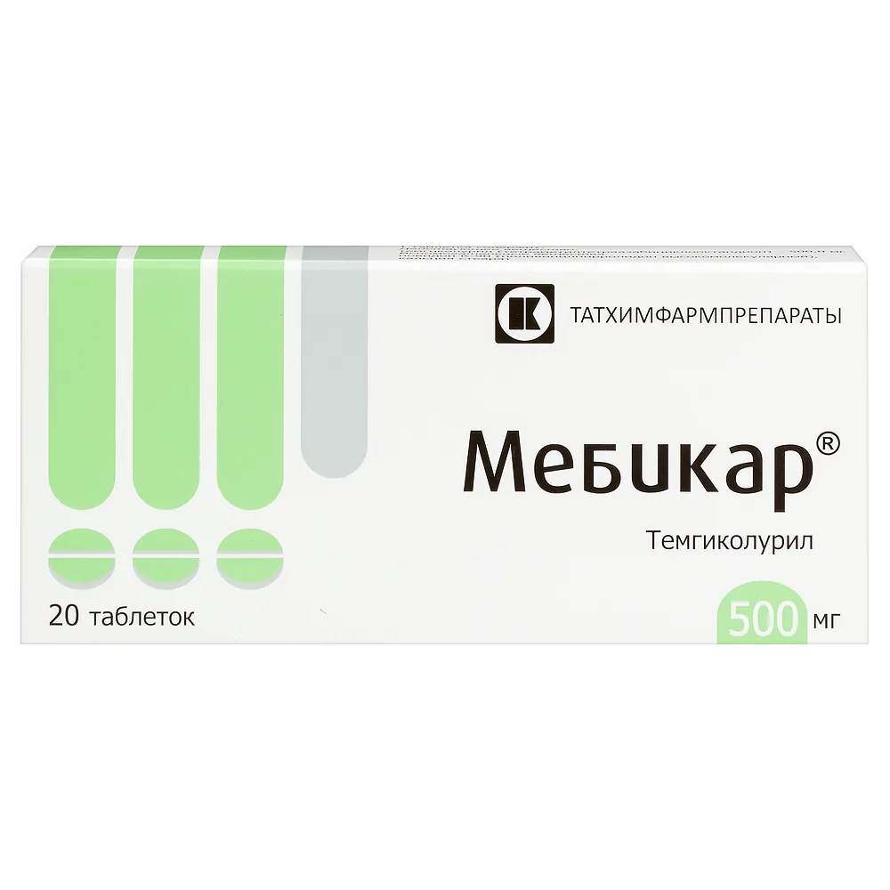 Mebicar 500 mg 20 tablets