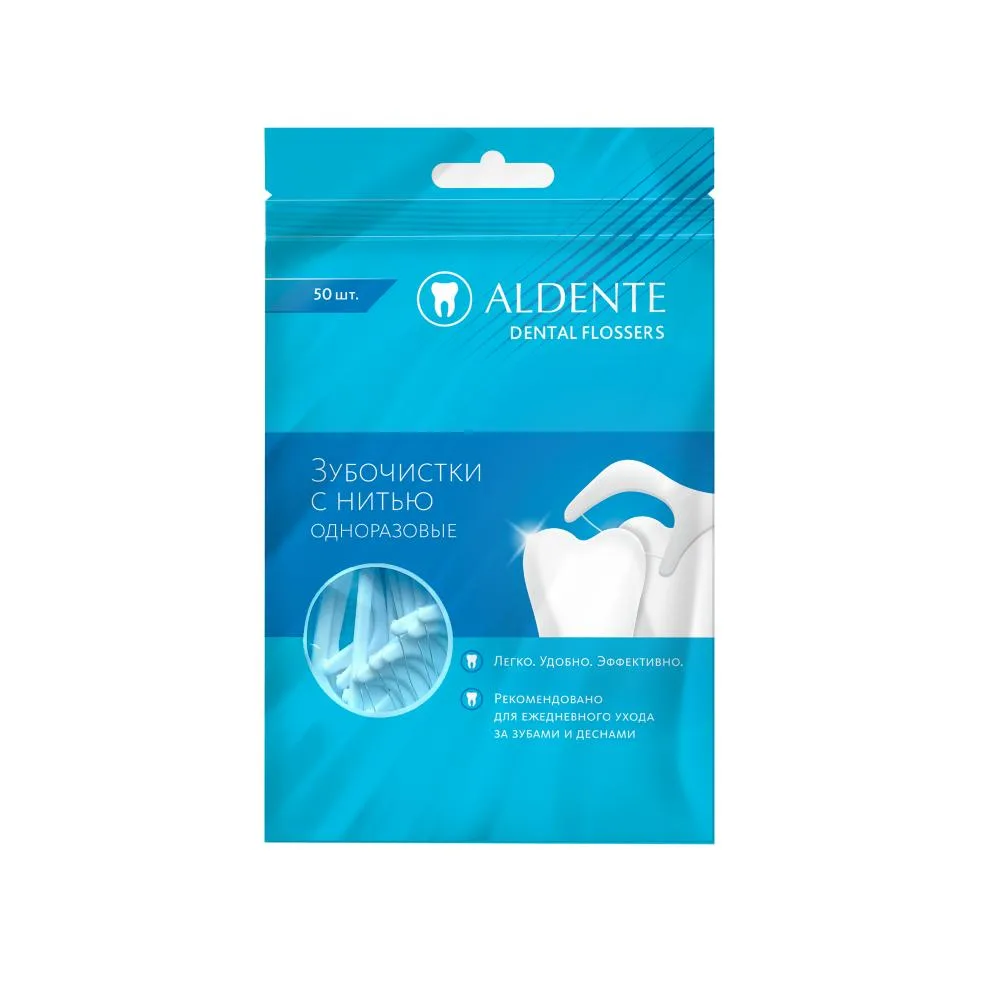 Aldente Dental Floss Picks 50 pcs.