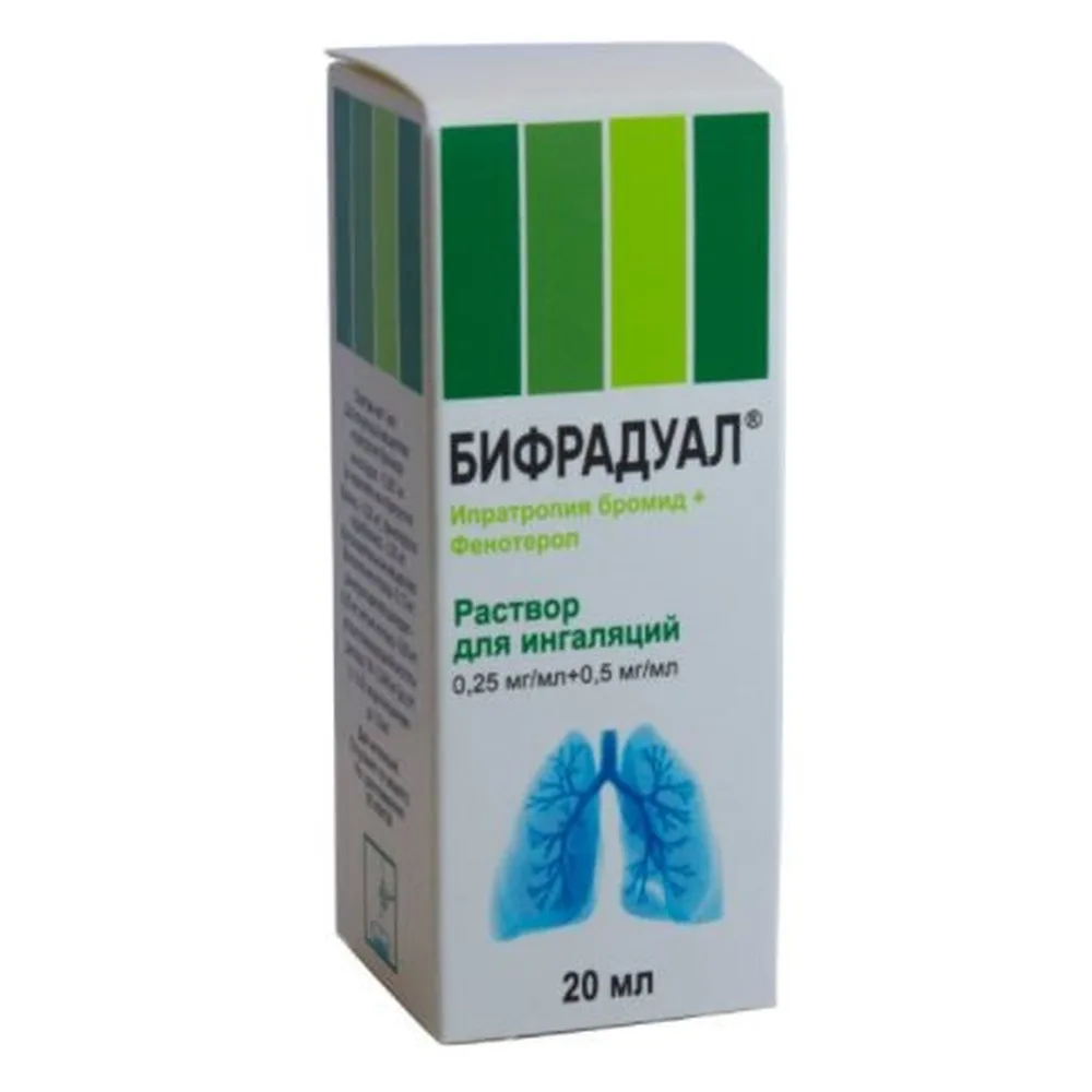 Bifradual 250 mg/ml + 500 mg/ml solution for inhalation 20 ml bottle