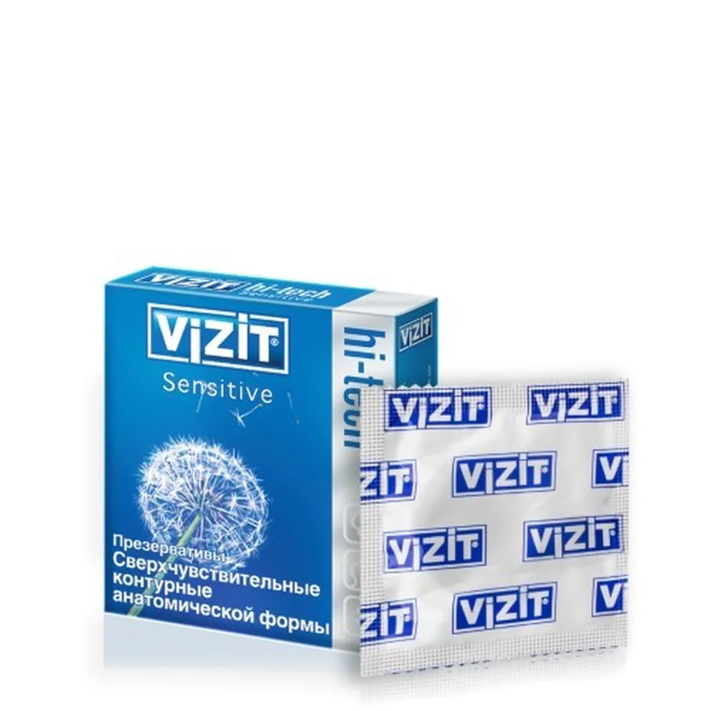 Vizit Hi-Tech Condom Sensitive Super Sensitive 3 pcs.