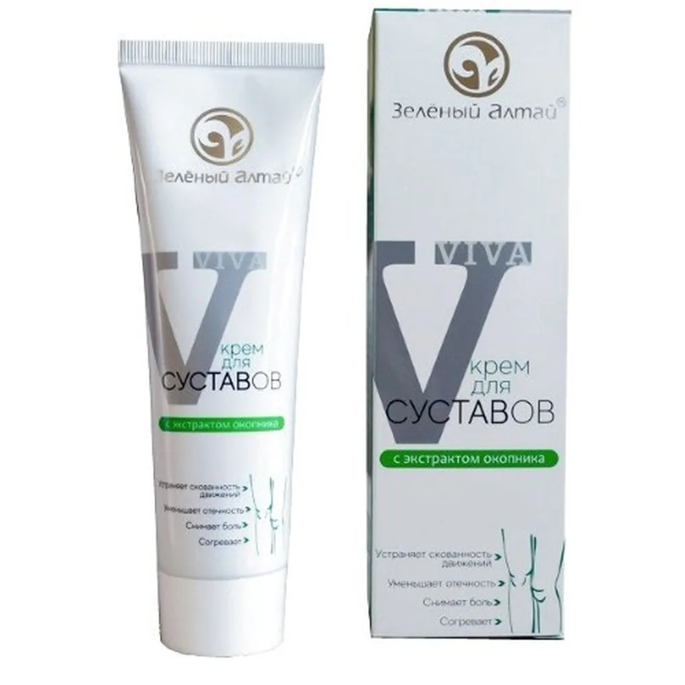 Green Altai cream for joints with extract of Altai maral antlers and comfrey extract 100 ml