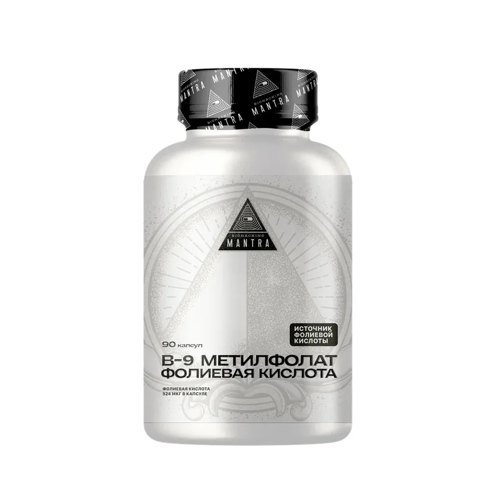 Mantra B-9 Methylfolate Folic Acid 90 Capsules 400 mg