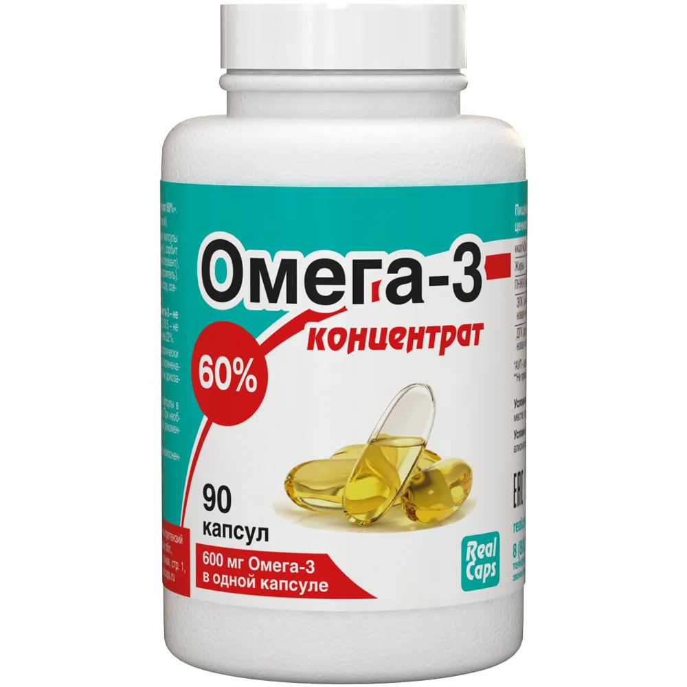 Omega-3 Concentrate 60% 90 Capsules 1000 mg