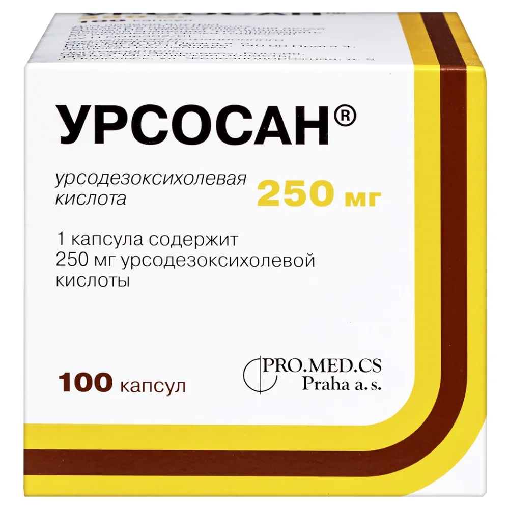 Ursosan 250 mg 100 capsules