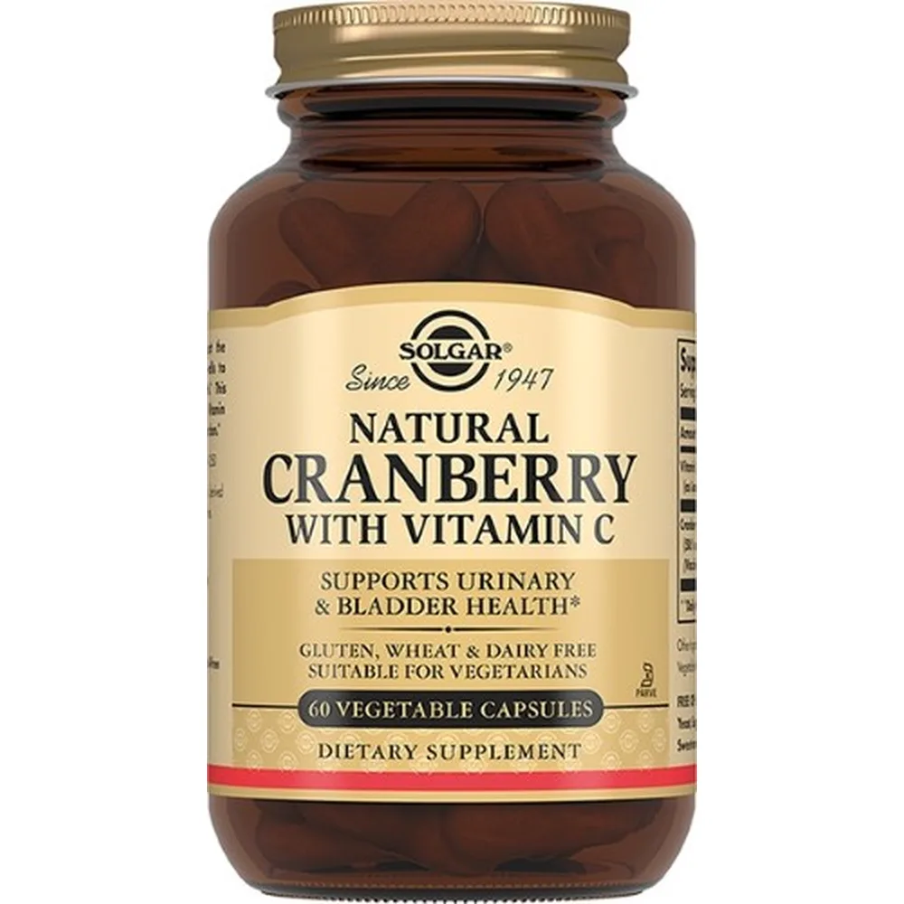 Solgar Natural Cranberry with Vitamin C 60 Capsules