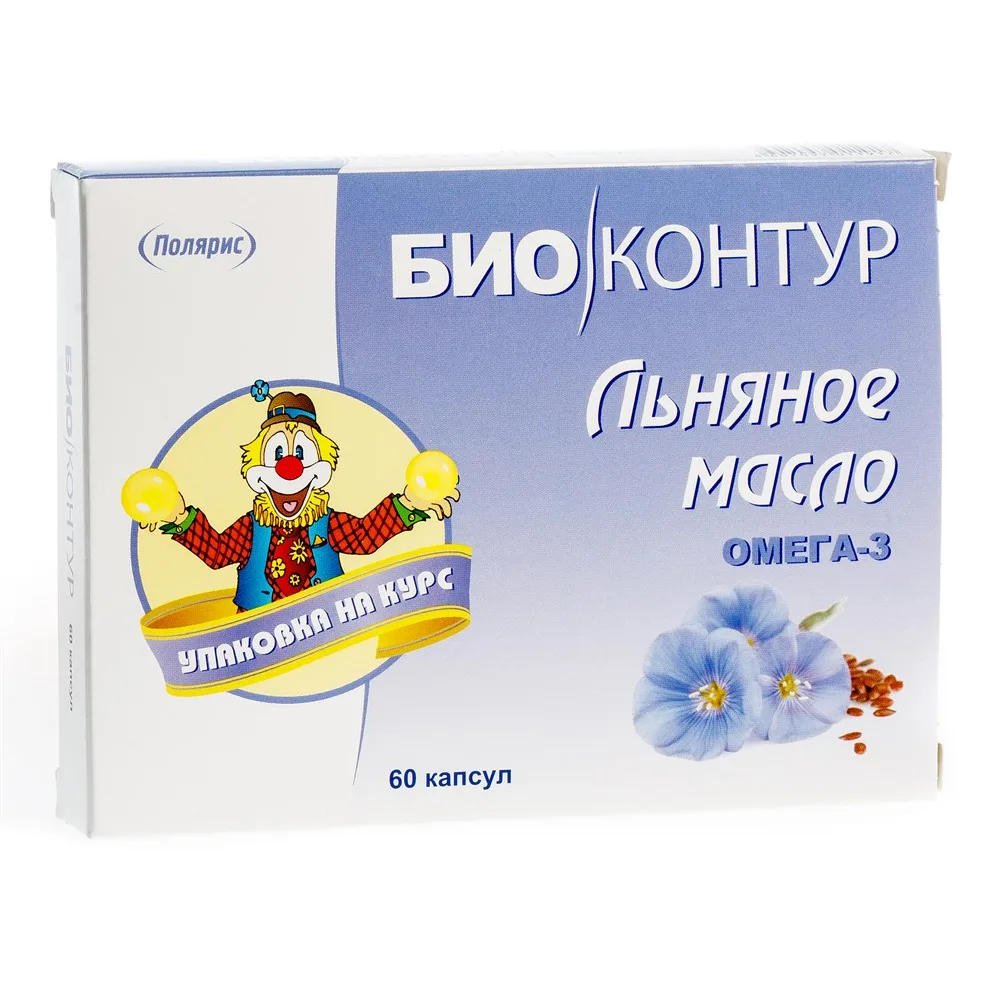 Biokontur Flaxseed Oil 60 capsules 340 mg