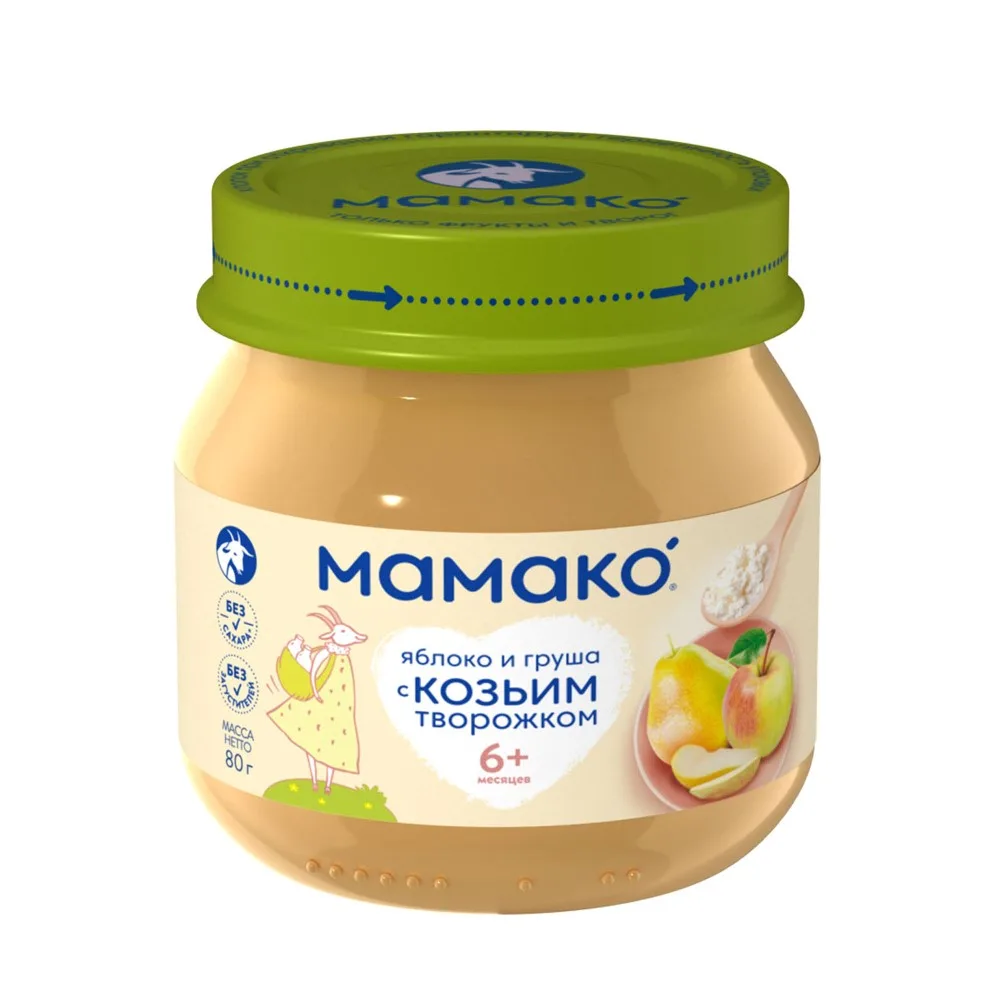 Mamako Apple Puree with Pear and Goat Cheese 80 g
