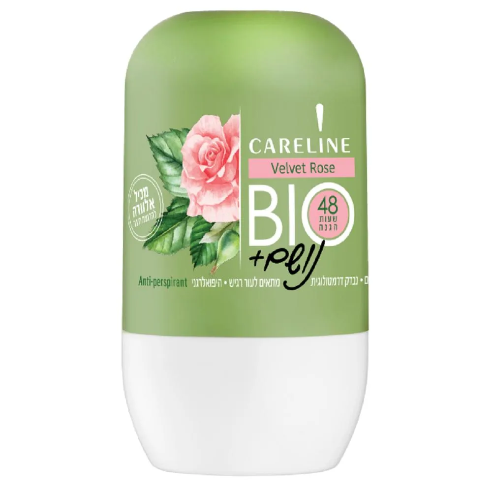 Careline Bio Deodorant Antiperspirant Roll-On Velvet Rose 75 ml