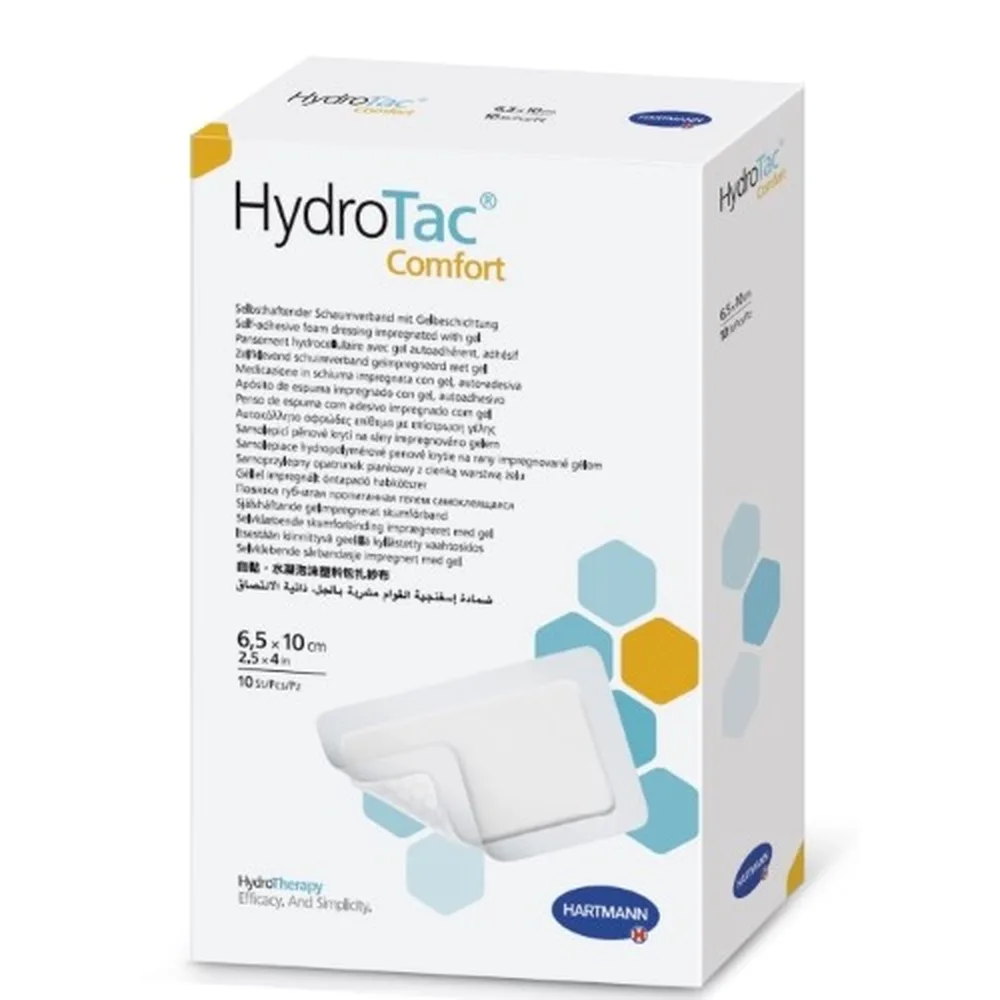 HYDROTAC COMFORT DRESSINGS 6.5X10CM N10 HYDROACTIVE SPONGE