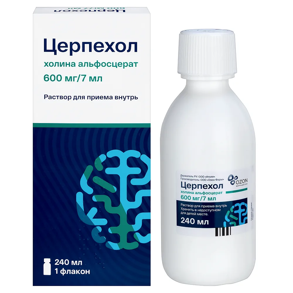 Cerphecol 600 mg/7 ml solution for oral administration 240 ml bottle