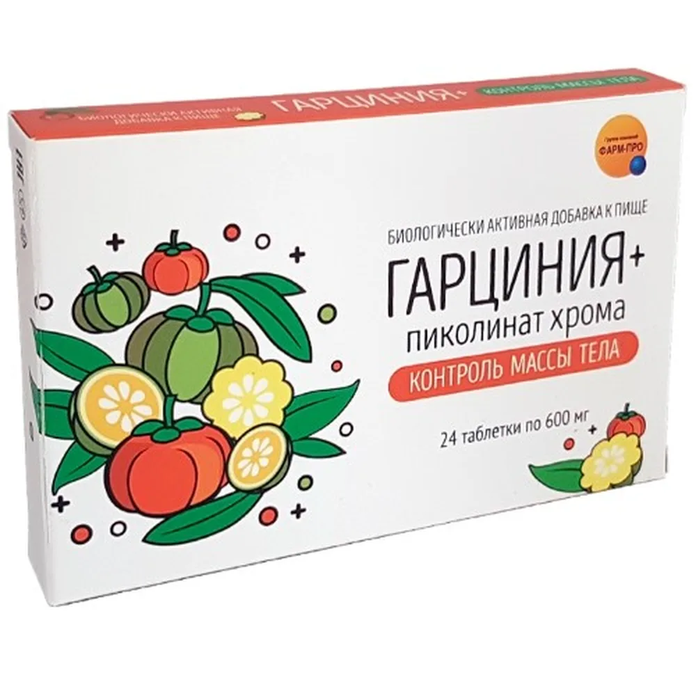 Garcinia + Chromium Picolinate Body Weight Control 24 tablets 600 mg